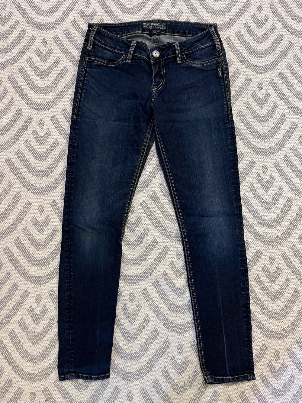 SILVER JEANS Women’s Suki Jegging 28 Dark Wash Blue Denim
